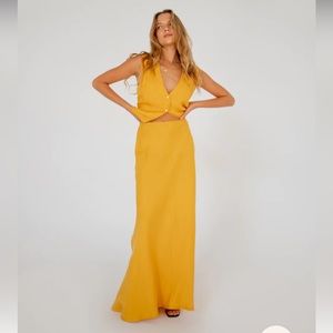 NWT VRG Girl Carmine Bias Cut Maxi Skirt